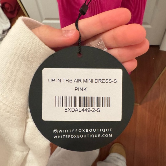 White Fox Boutique Vibrant Pink One Shoulder Dress - Picture 4 of 4